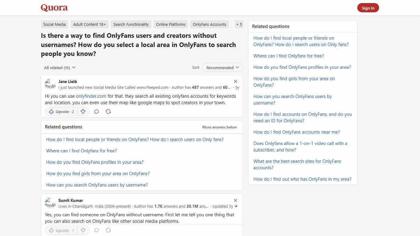 Is there a way to find OnlyFans users and creators without usernames? How do you select a local area in OnlyFans to search people you know? - Quora
